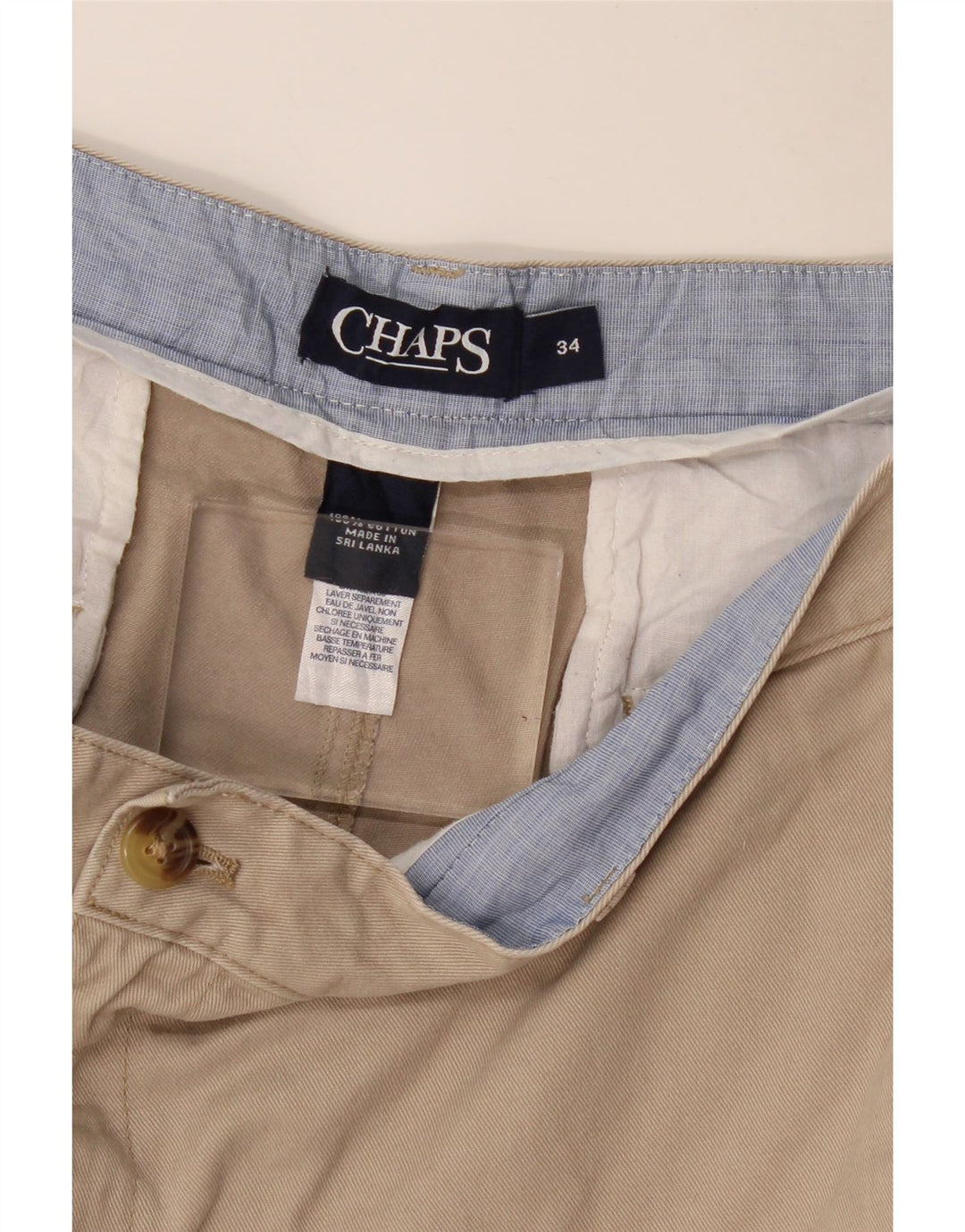 CHAPS Chino Shorts til mænd W34 Stor Beige Bomuld