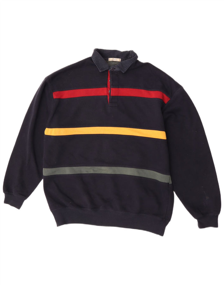 Marks & Spencer Herre St. Michael Sweatshirt Jumper Medium Navyblå stribet