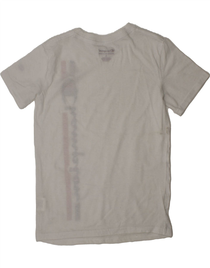CHAMPION Boys Graphic T-Shirt Top 7-8 Years Small White Cotton Vintage Champion and Second-Hand Champion from Messina Hembry 