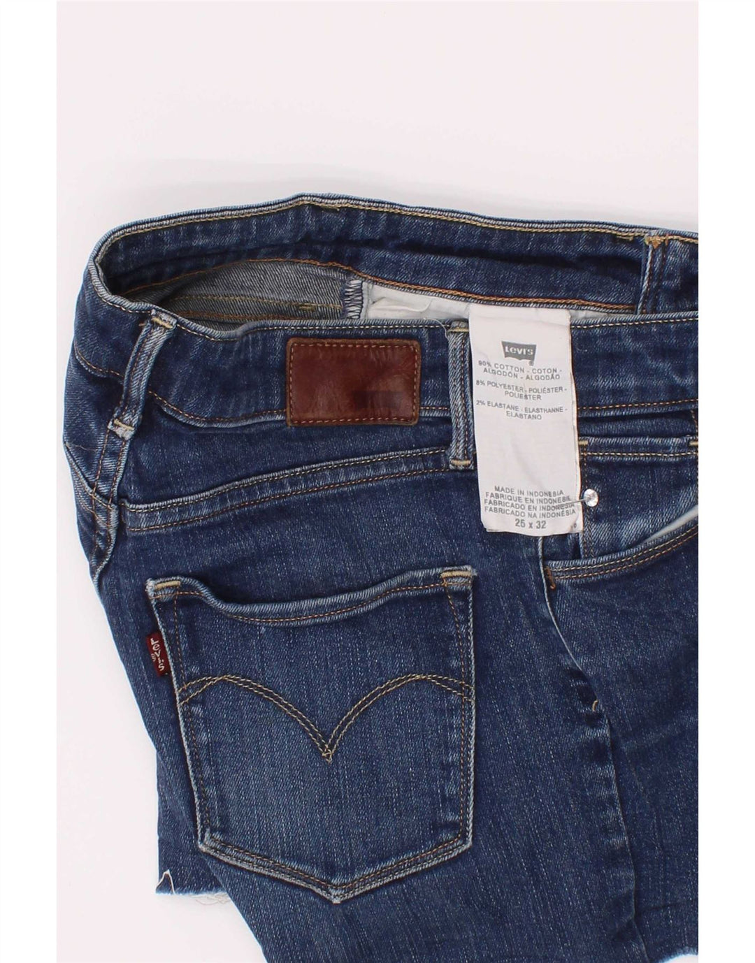 Levi's denimshorts til kvinder W25 XS blå bomuld