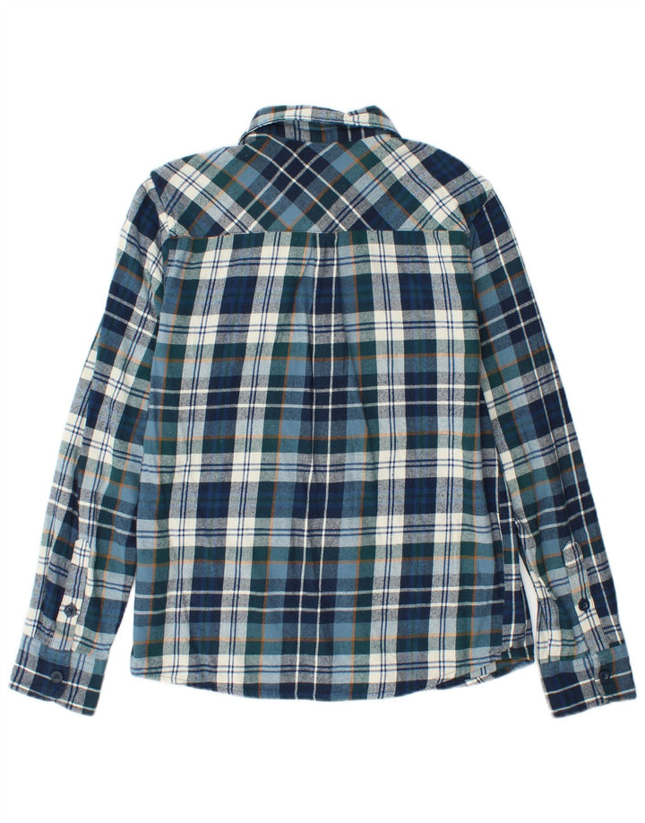 Mountain Warehouse Herre flannel skjorte lille blå ternet bomuld