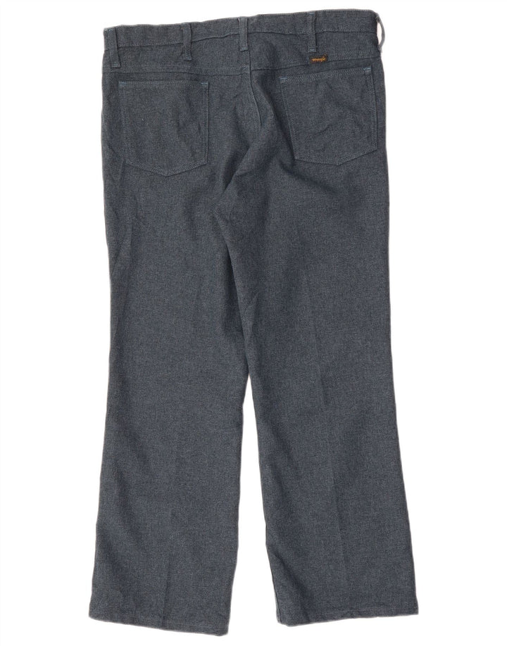 WRANGLER Straight Casual bukser til mænd W36 L29 Marineblå polyester