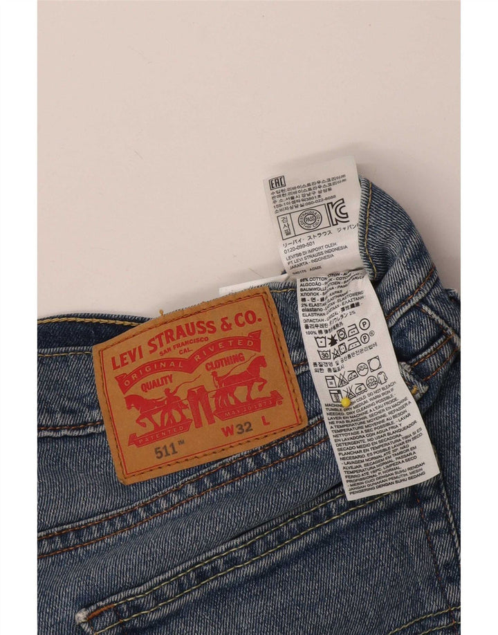 Levi's Herre 511 denimshorts W32 mellemblå bomuld