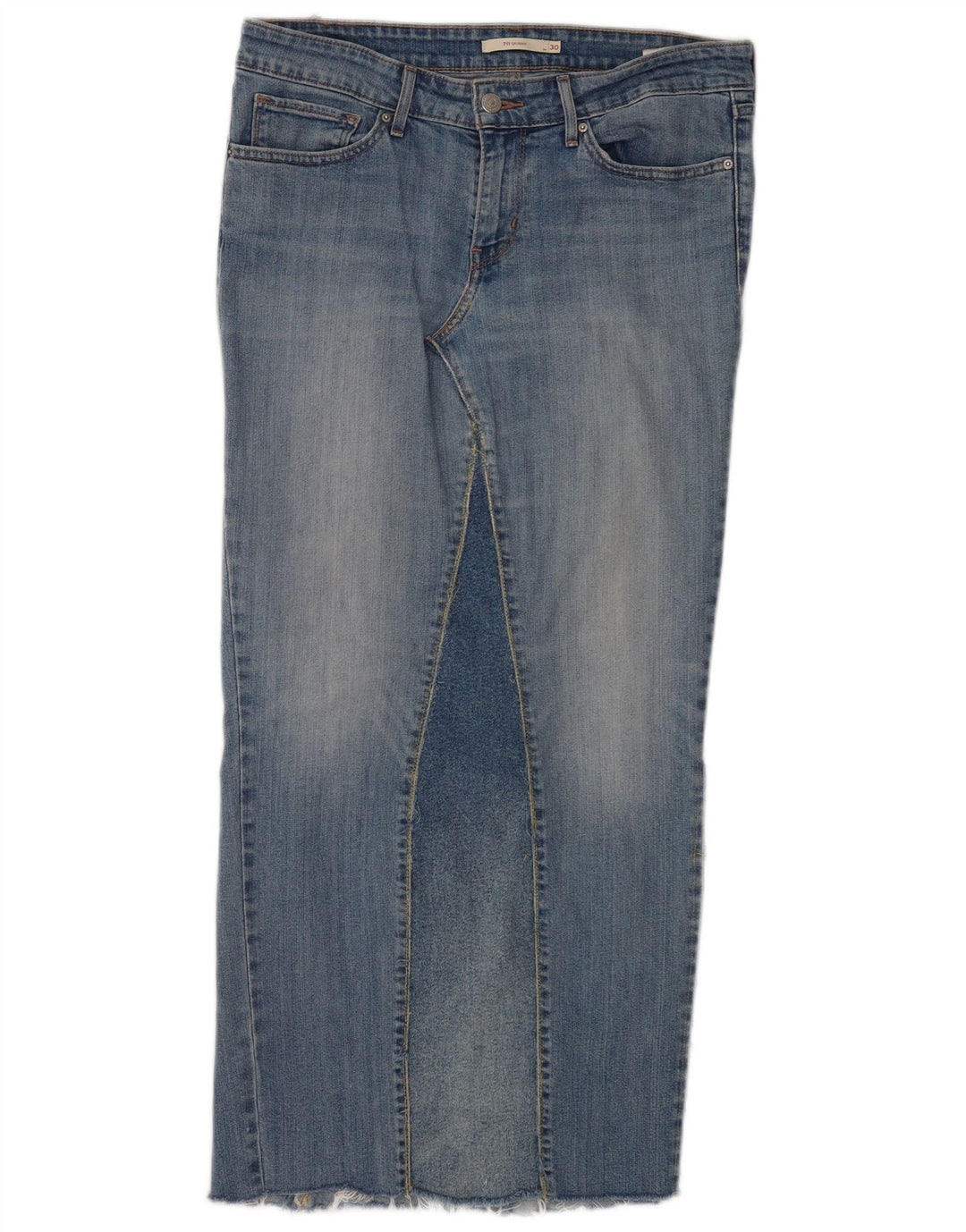 Levi's Dame 711 Midi denimnederdel W30 Medium Blue Bomuld