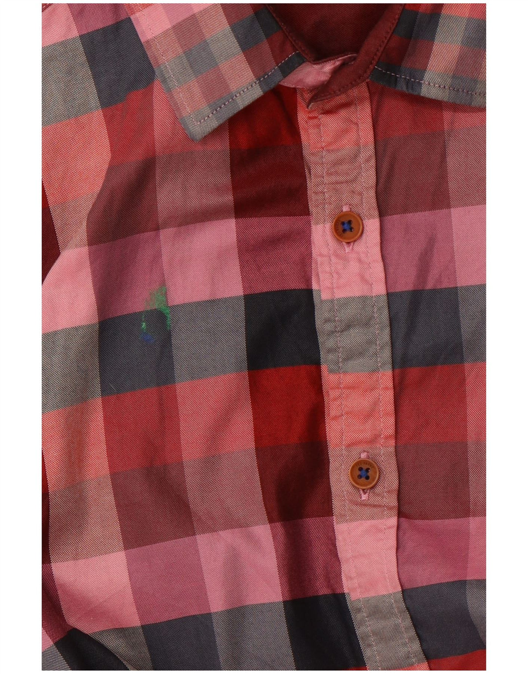 TED BAKER Mens Short Sleeve Shirt Size 3 Medium Red Check
