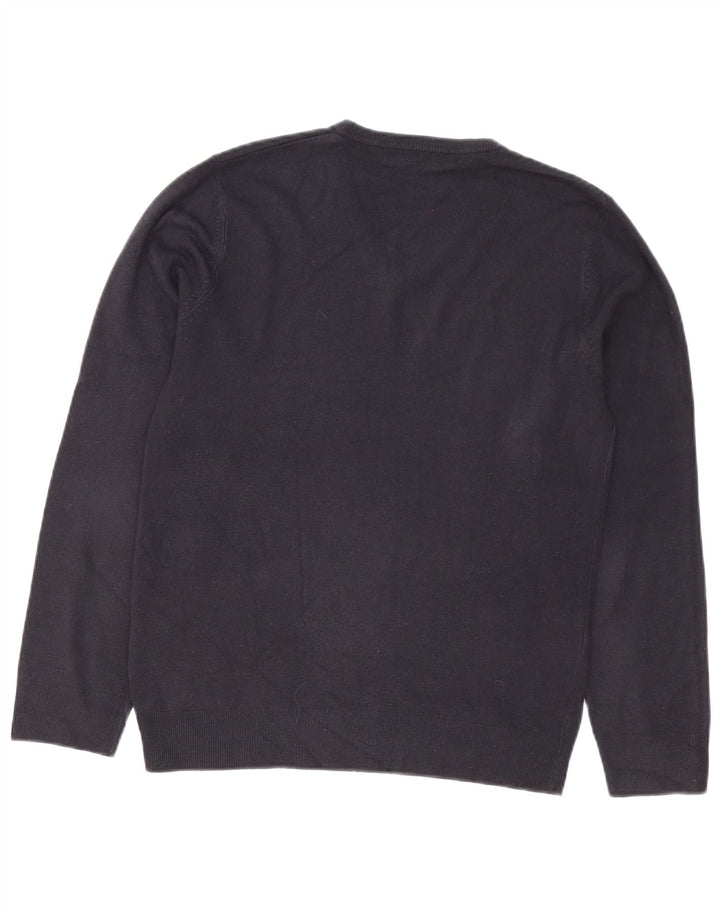 Marks & Spencer Herre Blue Harbor V-hals sweater lille marineblå akryl
