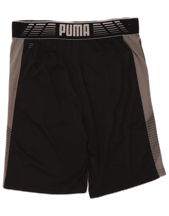 PUMA Herre grafiske sportsshorts Medium Sort Colourblock