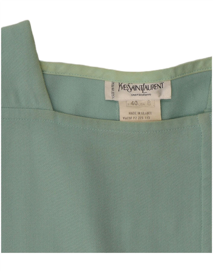 YVES SAINT LAURENT Womens Tent Dress EU 40 Medium Green Viscose