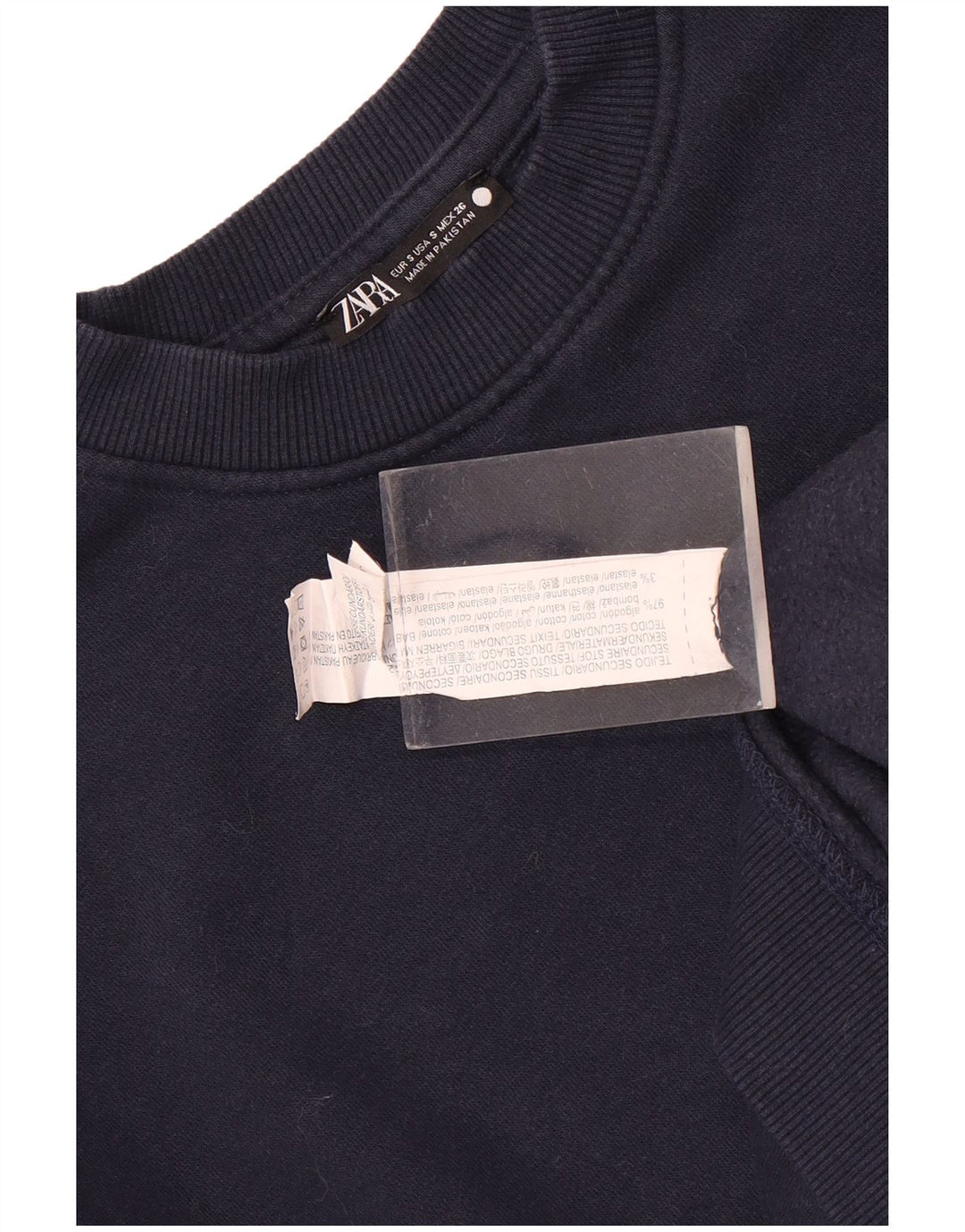 Zara Sweatshirt til mænd, lille marineblå bomuld