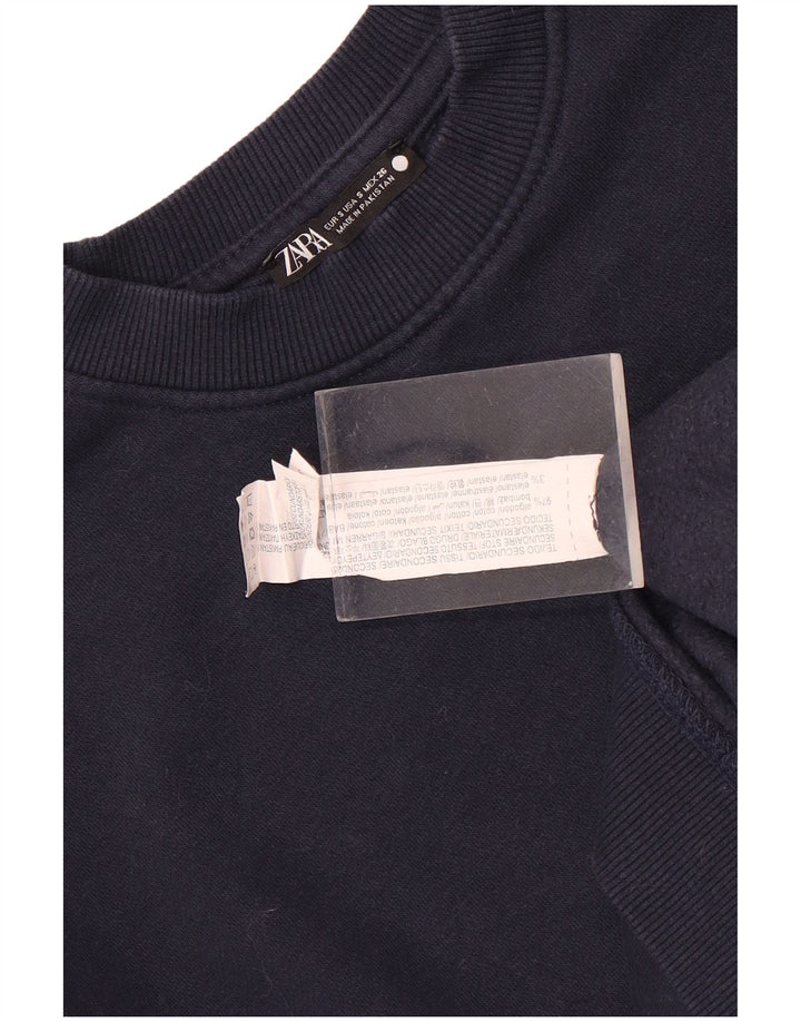 Zara Sweatshirt til mænd, lille marineblå bomuld