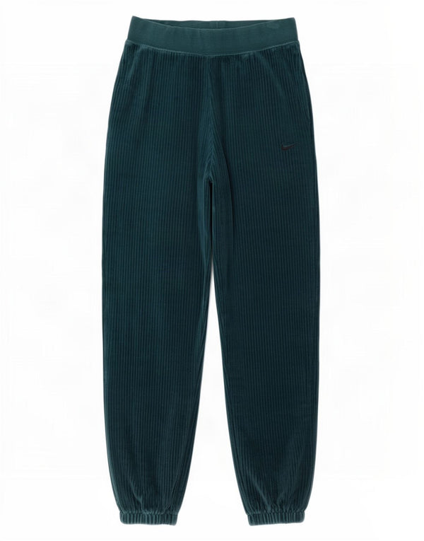Nike Womens Velvet Tracksuit Bukser Joggers UK 10 Small Green Bomuld