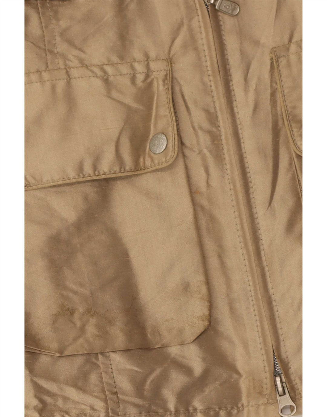 Belstaff Womens Utility Jacket IT 42 Medium Beige Silke
