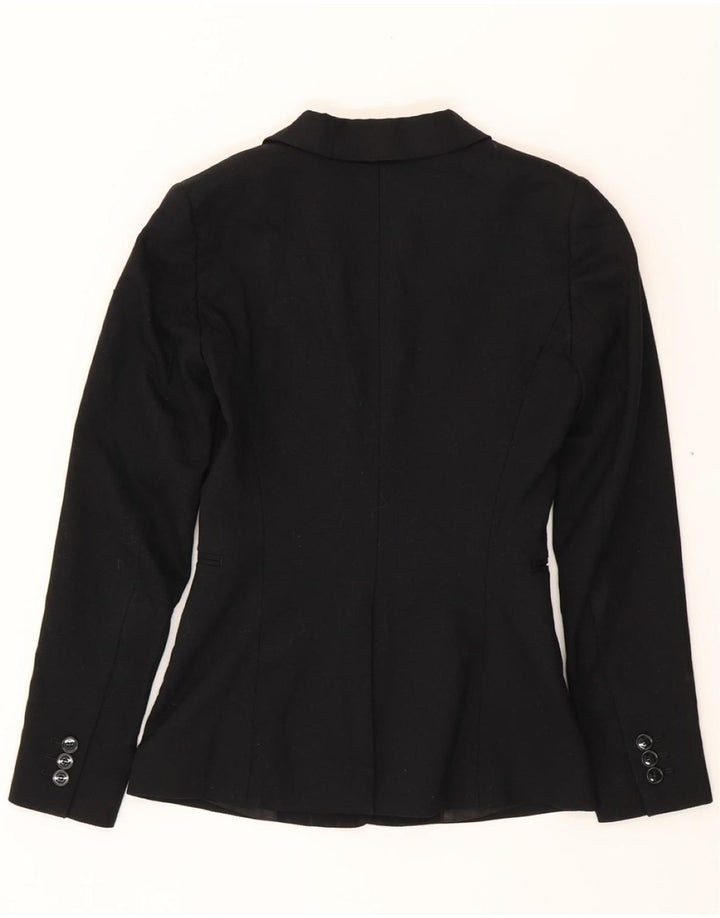REISS Womens 1 Button Blazer Jacket UK 4 XS Black Wool Vintage Reiss and Second-Hand Reiss from Messina Hembry 