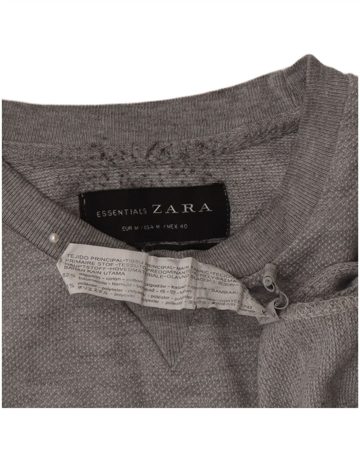 Zara Herre sweatshirt Jumper Medium Grå Bomuld