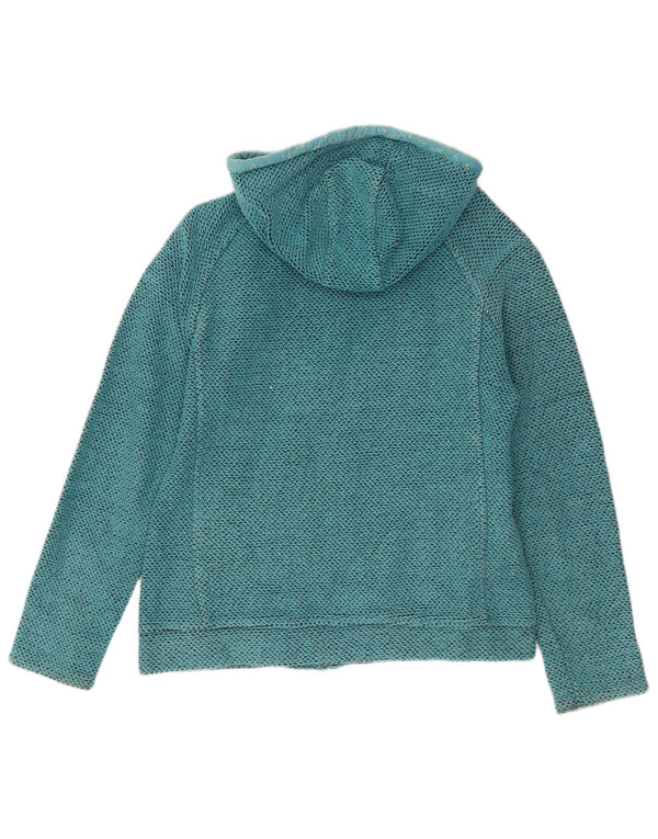 Weird Fish Dame Hættetrøje Sweater UK 12 Medium Blue Cotton