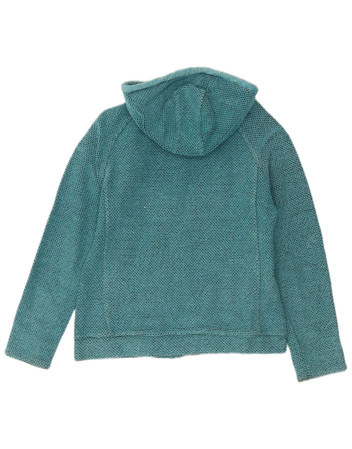 Weird Fish Dame Hættetrøje Sweater UK 12 Medium Blue Cotton