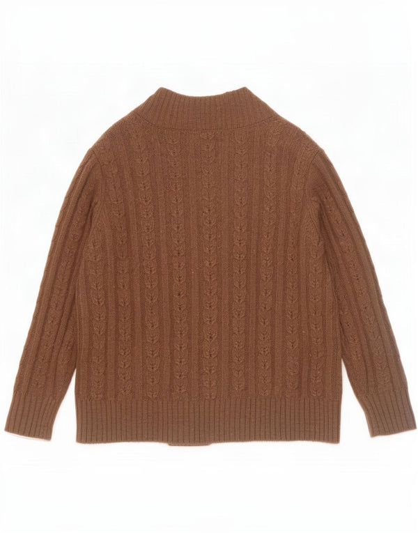Marks & Spencer Dame Cardigan Sweater UK 20 2XL Brun Akryl