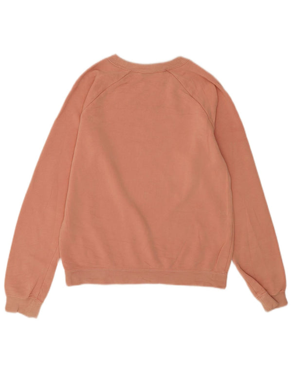 Nike Dame Grafisk Oversized Sweatshirt Jumper UK 6 XS Pink Bomuld