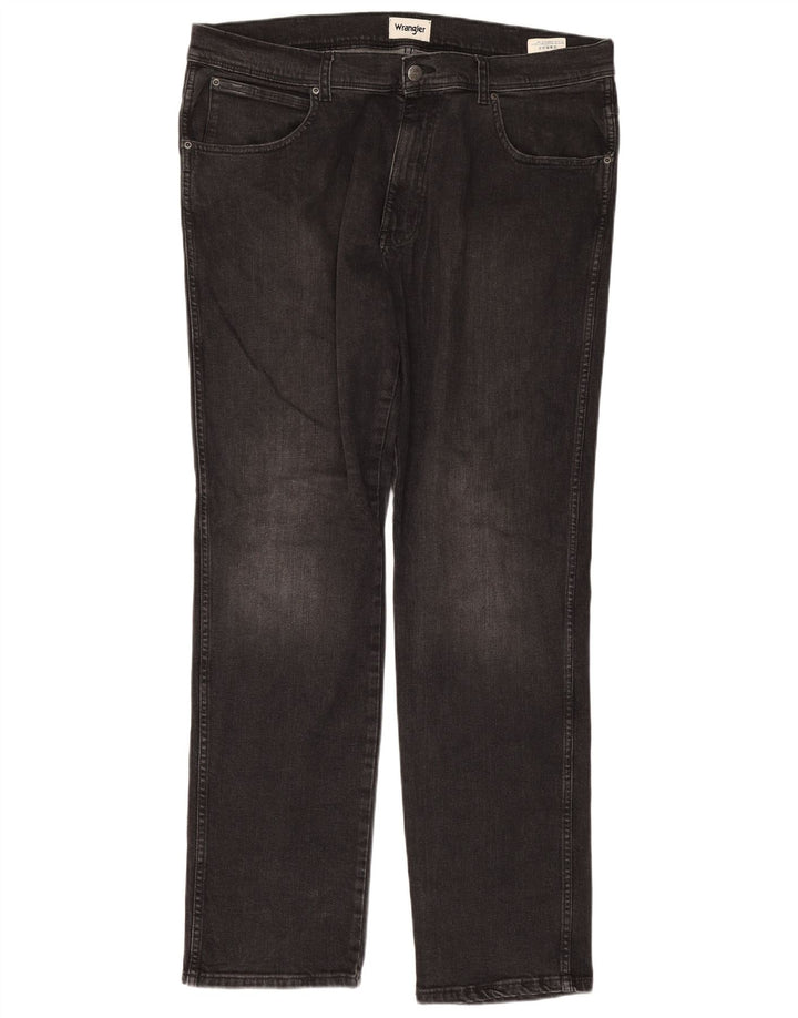 Wrangler Herre Texas Slim Jeans W38 L34 Grå Bomuld