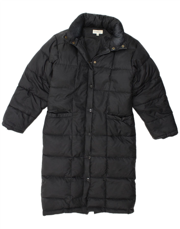 L'EQUIPE Dame hættepolstret frakke UK 10 Small Black
