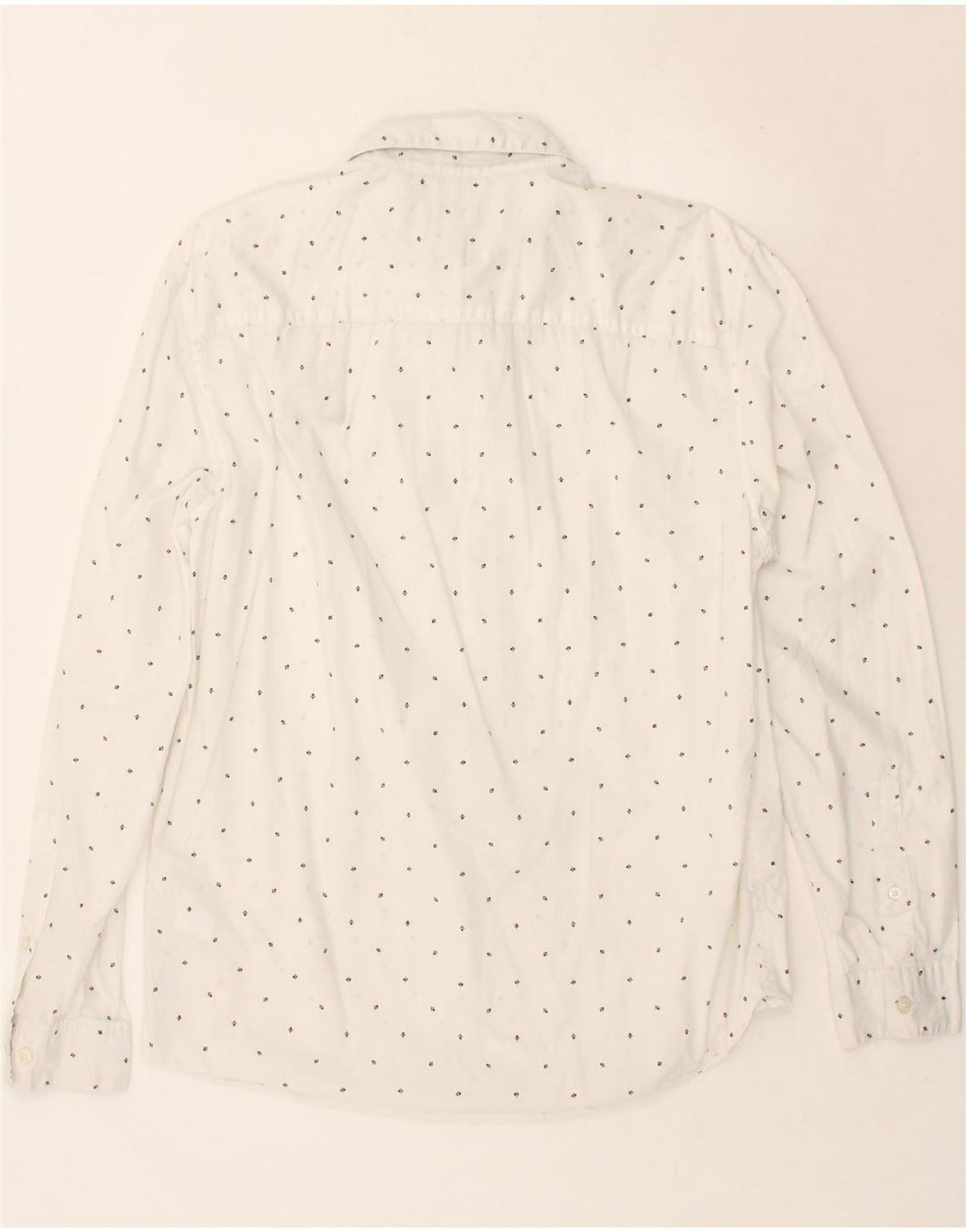 JACK WILLS Mens Abstract Pattern Shirt Medium White Cotton Vintage Jack Wills and Second-Hand Jack Wills from Messina Hembry 