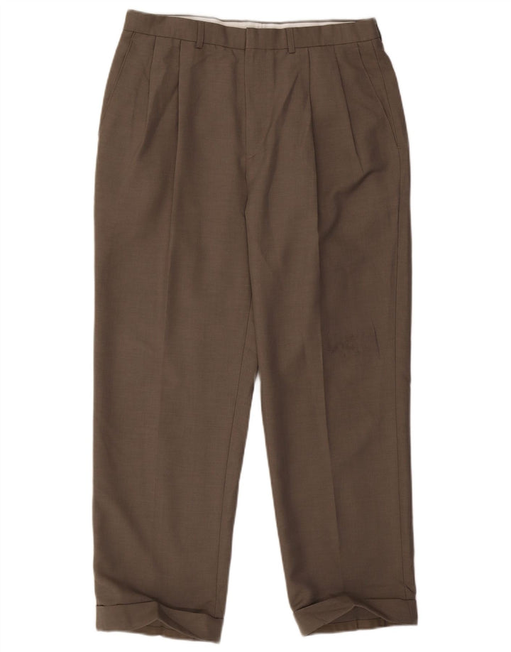 Marks & Spencer Herre Pegged Chino Bukser W34 L29 Grå Polyester