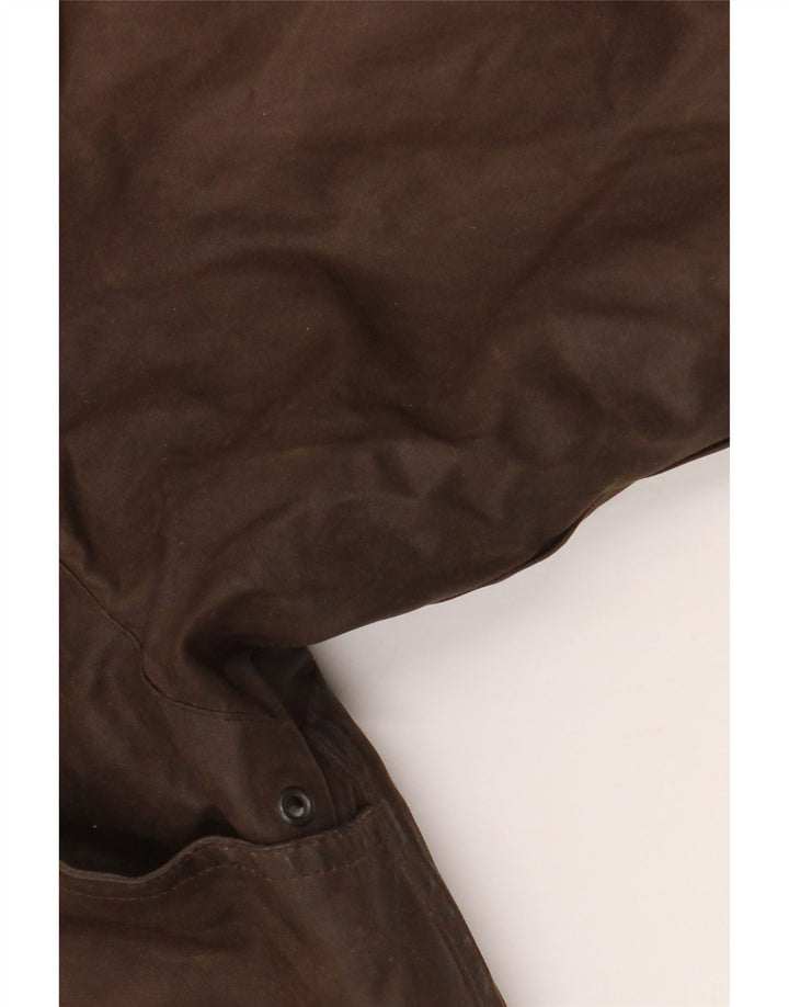 BARBOUR Herre Loose Fit vokset bomuldsjakke UK 42 XL Brun polyurethan