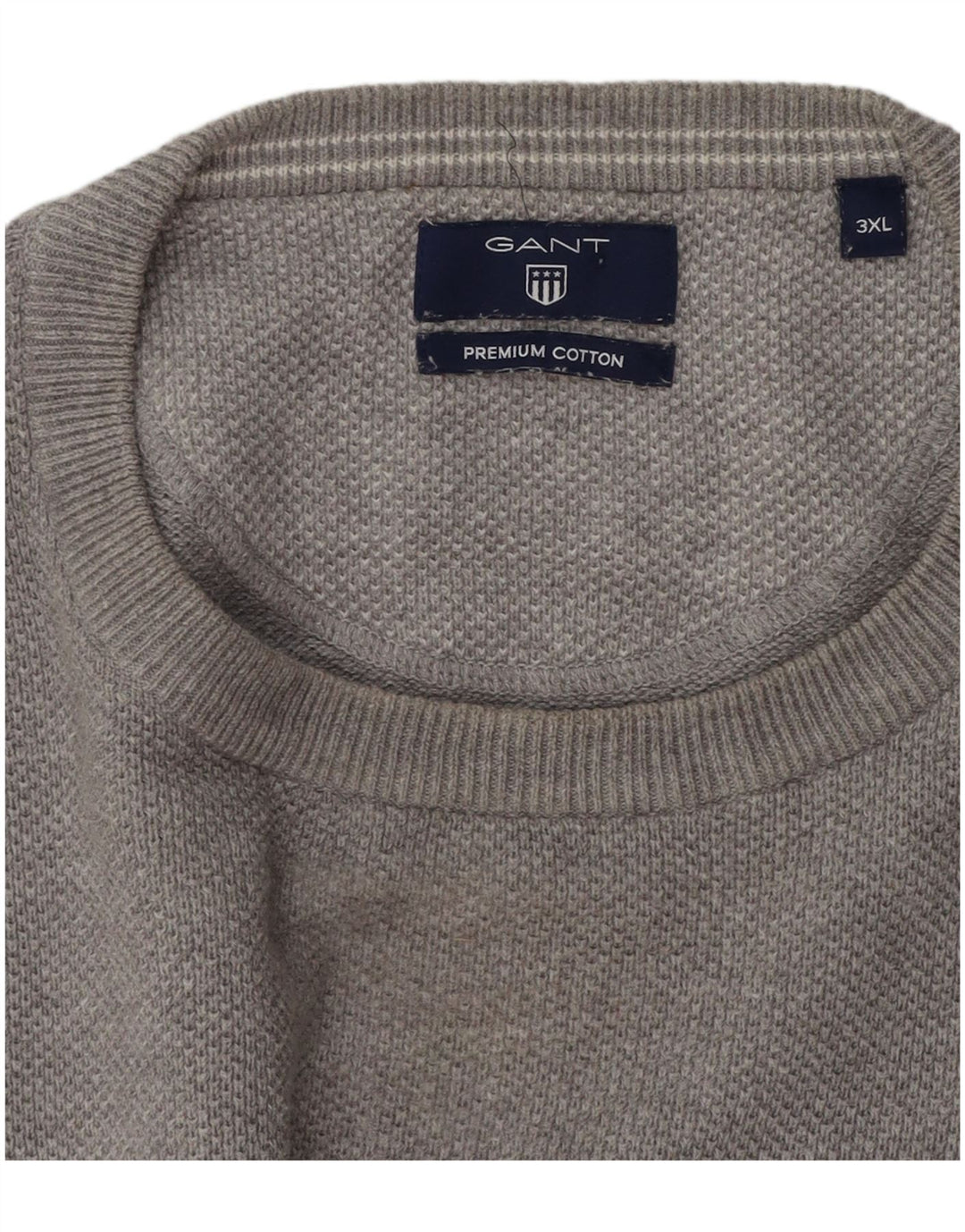 Gant herre rund hals sweater 3XL grå bomuld