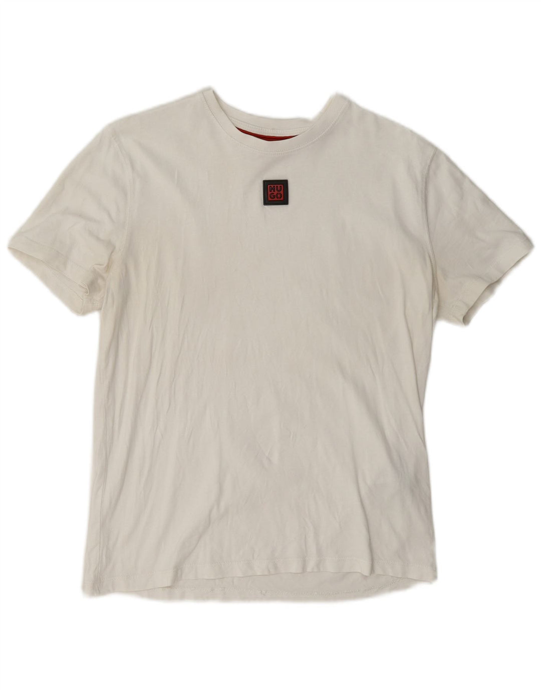 Hugo Boss Herre T-Shirt Top Medium Hvid Bomuld