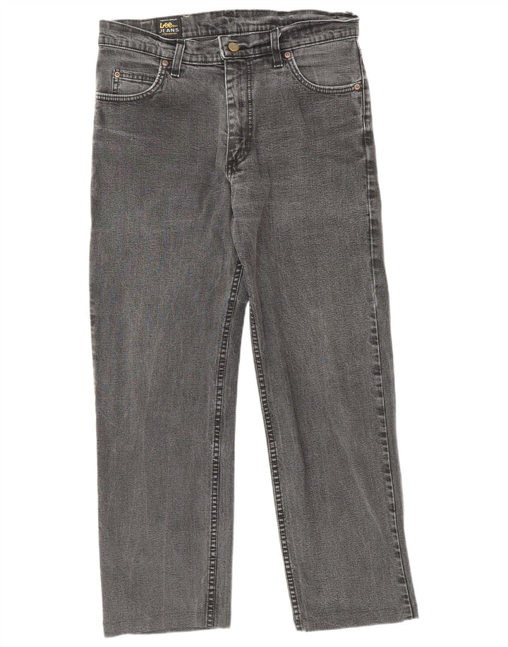 Lee Dame Brooklyn Straight Jeans W32 L26 Grå Bomuld