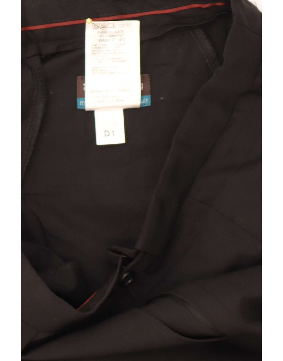 Marks & Spencer Herre Pegged Suit Bukser W32 L33 Sort Polyester