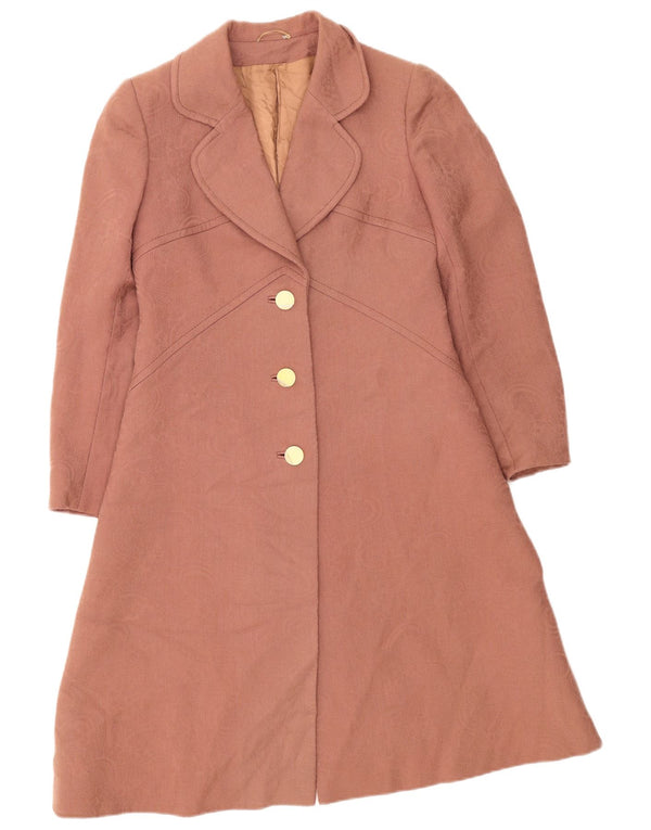 Vintage overfrakke til kvinder UK 14 Medium Pink