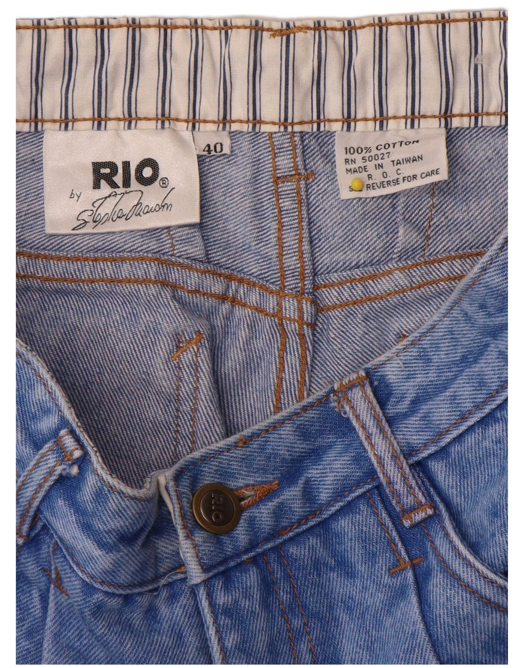 Rio Dame tilspidsede Jeans IT 40 Small W26 L30 Blå Bomuld