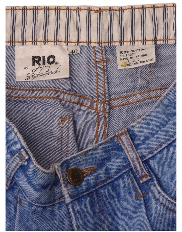 Rio Dame tilspidsede Jeans IT 40 Small W26 L30 Blå Bomuld