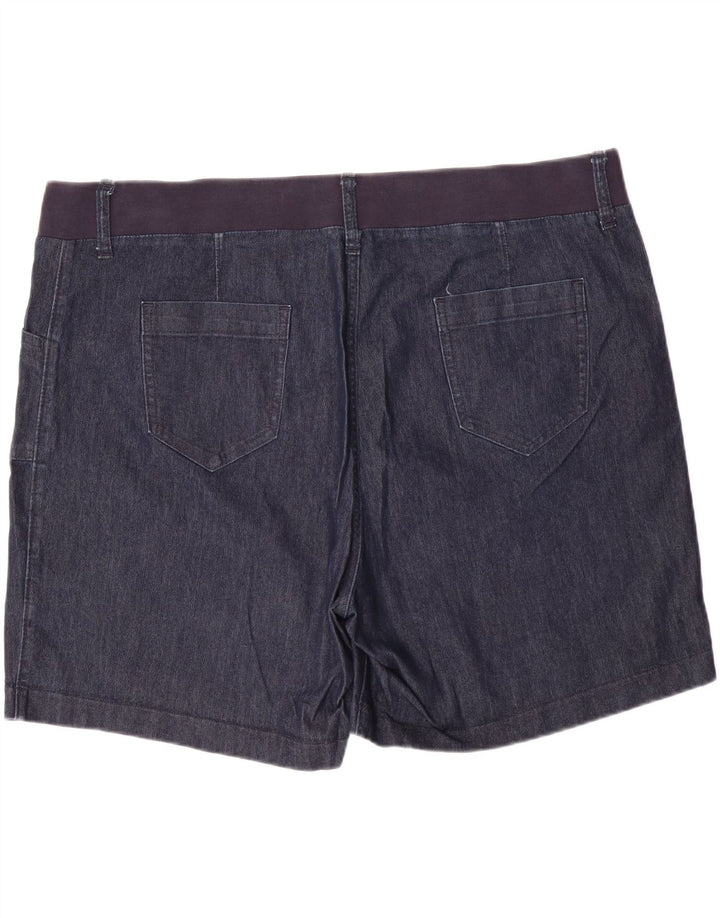 LEE Womens Riders Mid Rise denimshorts US 22 2XL W44 L7 Marineblå Bomuld