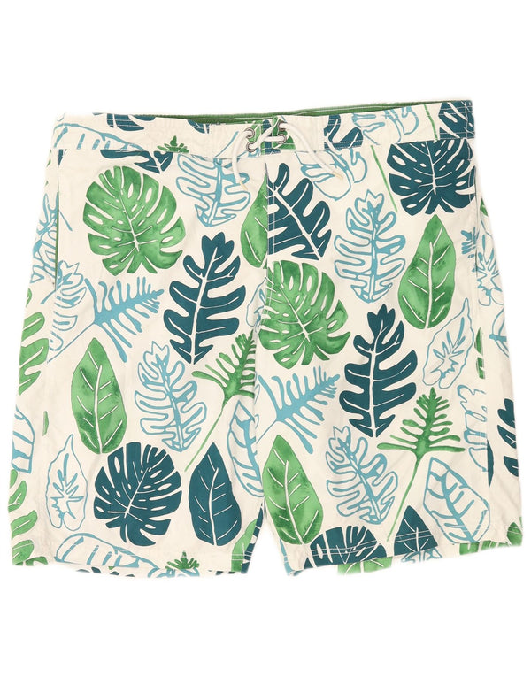 Marks & Spencer Herre Blue Harbor svømmeshorts 2XL Hvide blomster