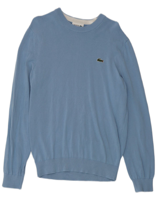 Lacoste Herre Regular Fit Boat Neck Jumper Sweater Størrelse 4 Medium Blue
