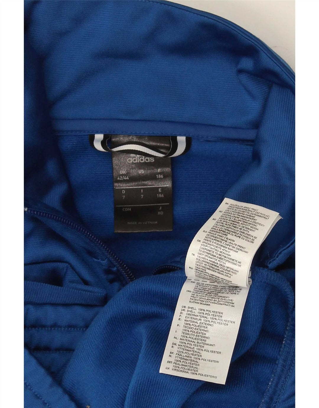 Adidas Træningsdragt til mænd Topjakke UK 42/44 Stor blå polyester