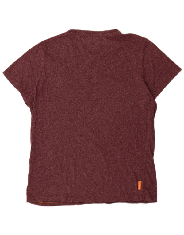 Superdry T-shirt top til mænd XL Bourgogne bomuld