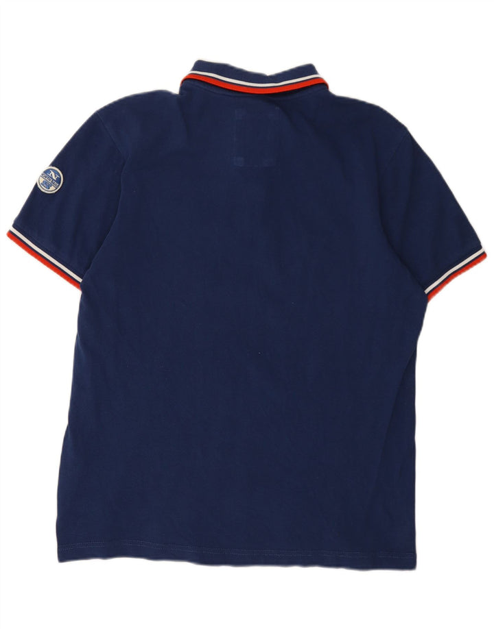 North Sails Herre grafisk poloshirt Stor marineblå bomuld