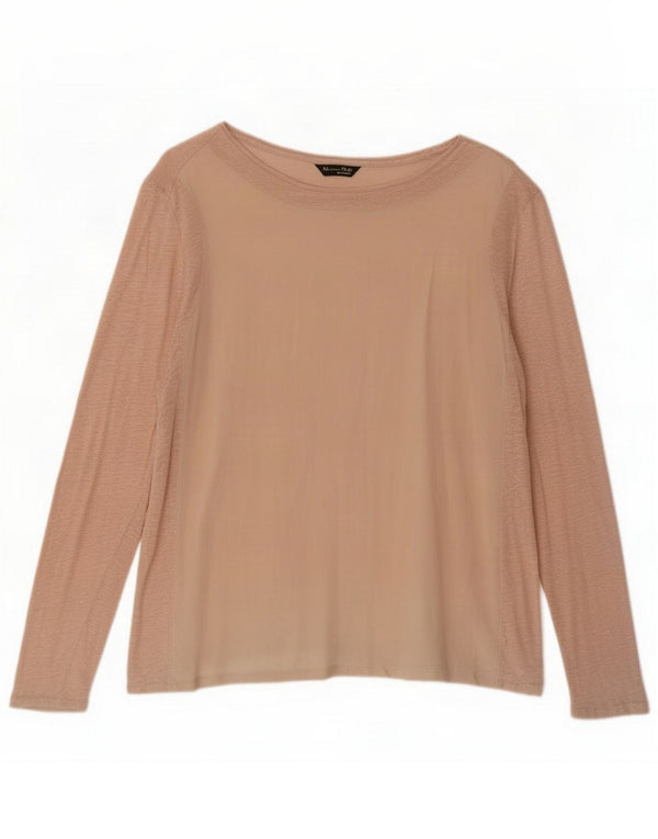 Massimo Dutti Dame Top Langærmet UK 12 Medium Pink