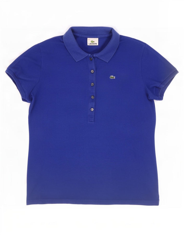 Lacoste Dame Polo Shirt Størrelse 40 Medium Blå Bomuld