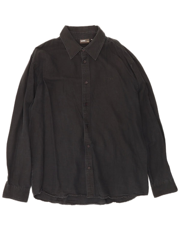 Lee herreskjorte 2XL sort bomuld