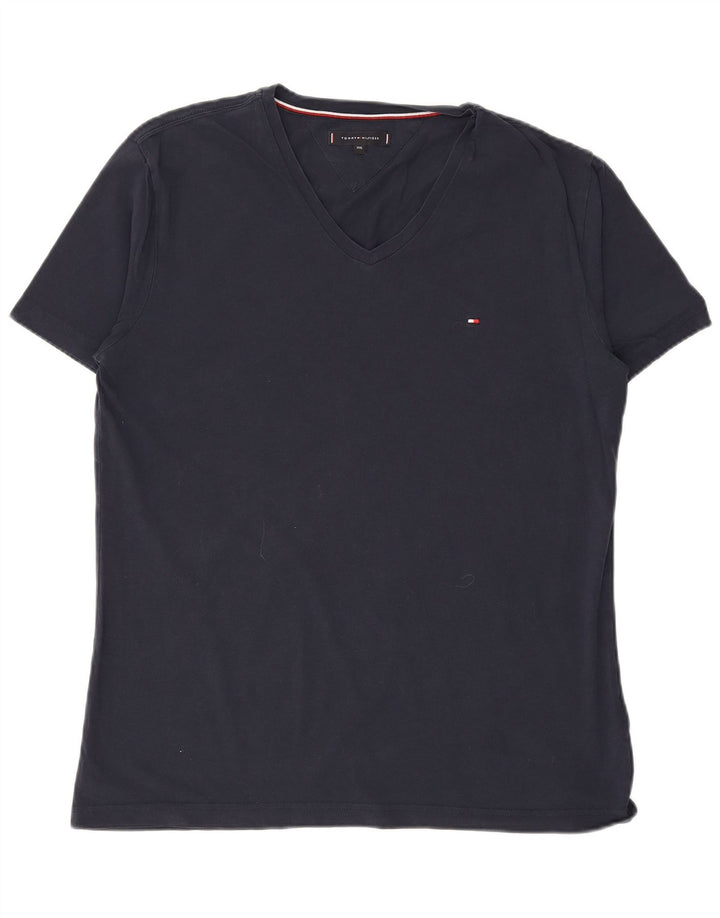 TOMMY HILFIGER T-shirt top til mænd 2XL marineblå bomuld