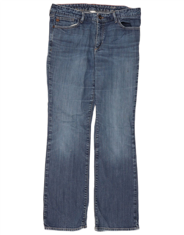 Eddie Bauer Dame Classic Bootcut Jeans EU 12 Large W32 L31 Blue Cotton