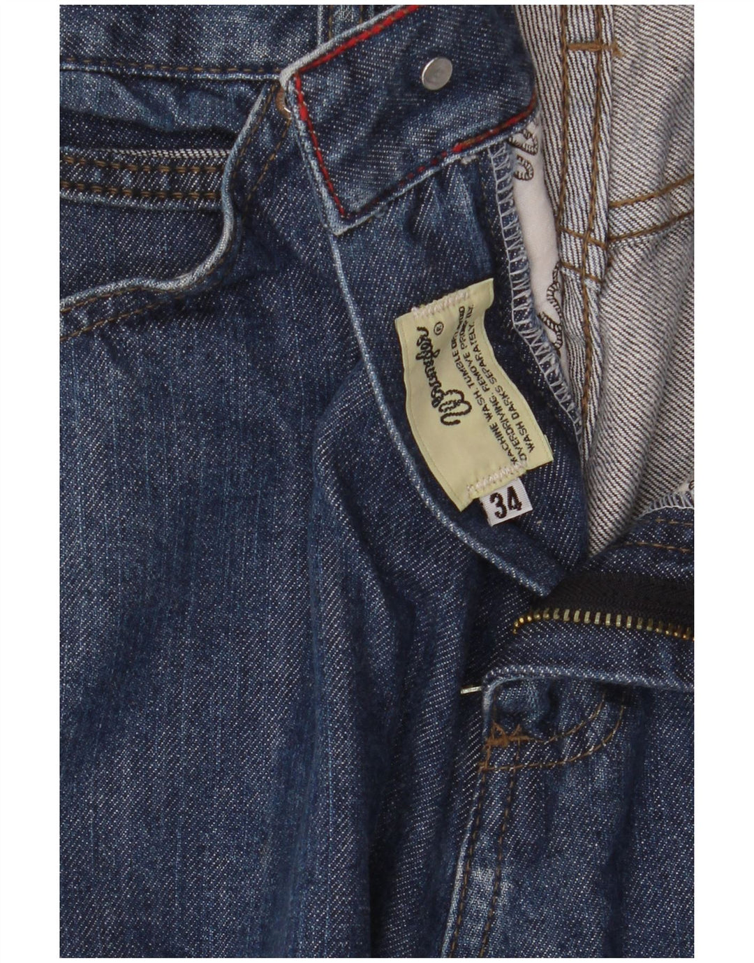 Wrangler Straight Jeans til mænd W34 L33 Blå Bomuld