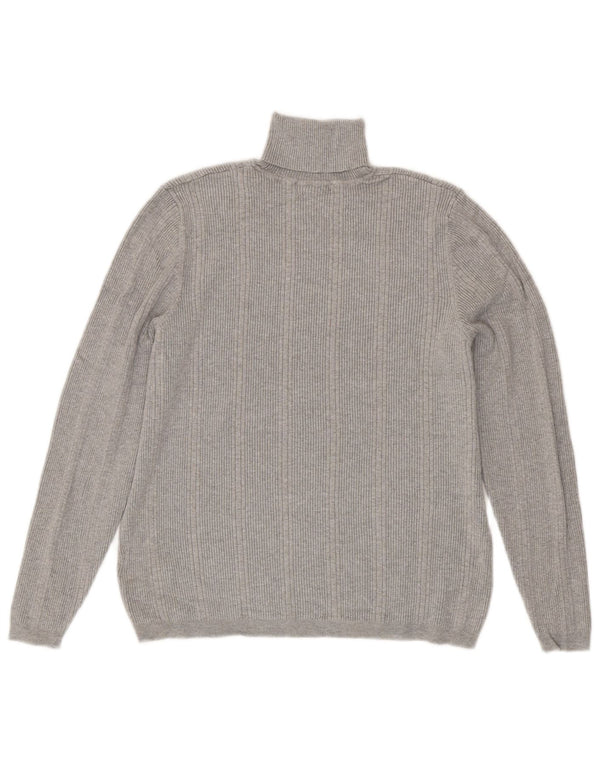 Marks & Spencer Dame Jumper Sweater med rullehals UK 18 XL Grå Viscose