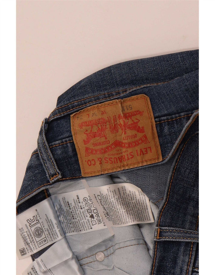 Levi's Herre 511 Slim Jeans W34 L34 Blå Bomuld