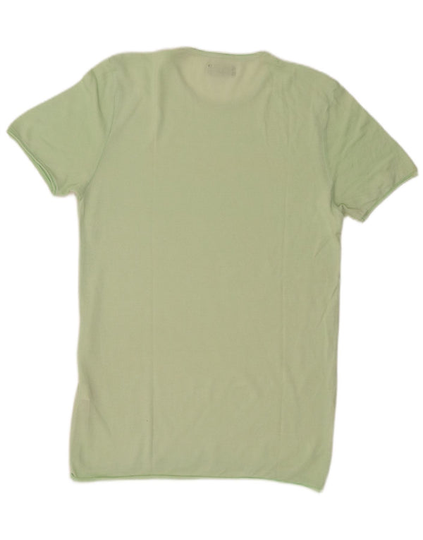 Zara Herre T-Shirt Top Medium Grøn Bomuld