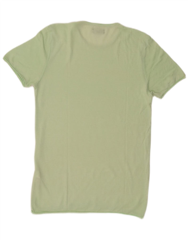 Zara Herre T-Shirt Top Medium Grøn Bomuld